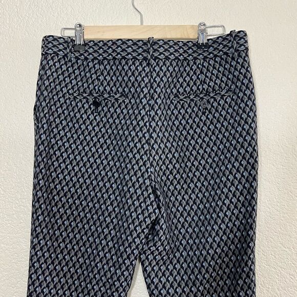 Theory Treeca 2 Dimensional Jacquard Slim Fit Cropped Trouser Pants Size 10 - Picture 11 of 15